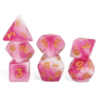 Mystery RPG Box | 2 dice sets, 1 accessory, 3 stickers/badges, 2 loose dice