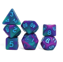 Mystery Mini Acrylic Dice Set | A set of 7 Polyhedral Dice from the ChaosCurios selection of Mini Acrylic Dice