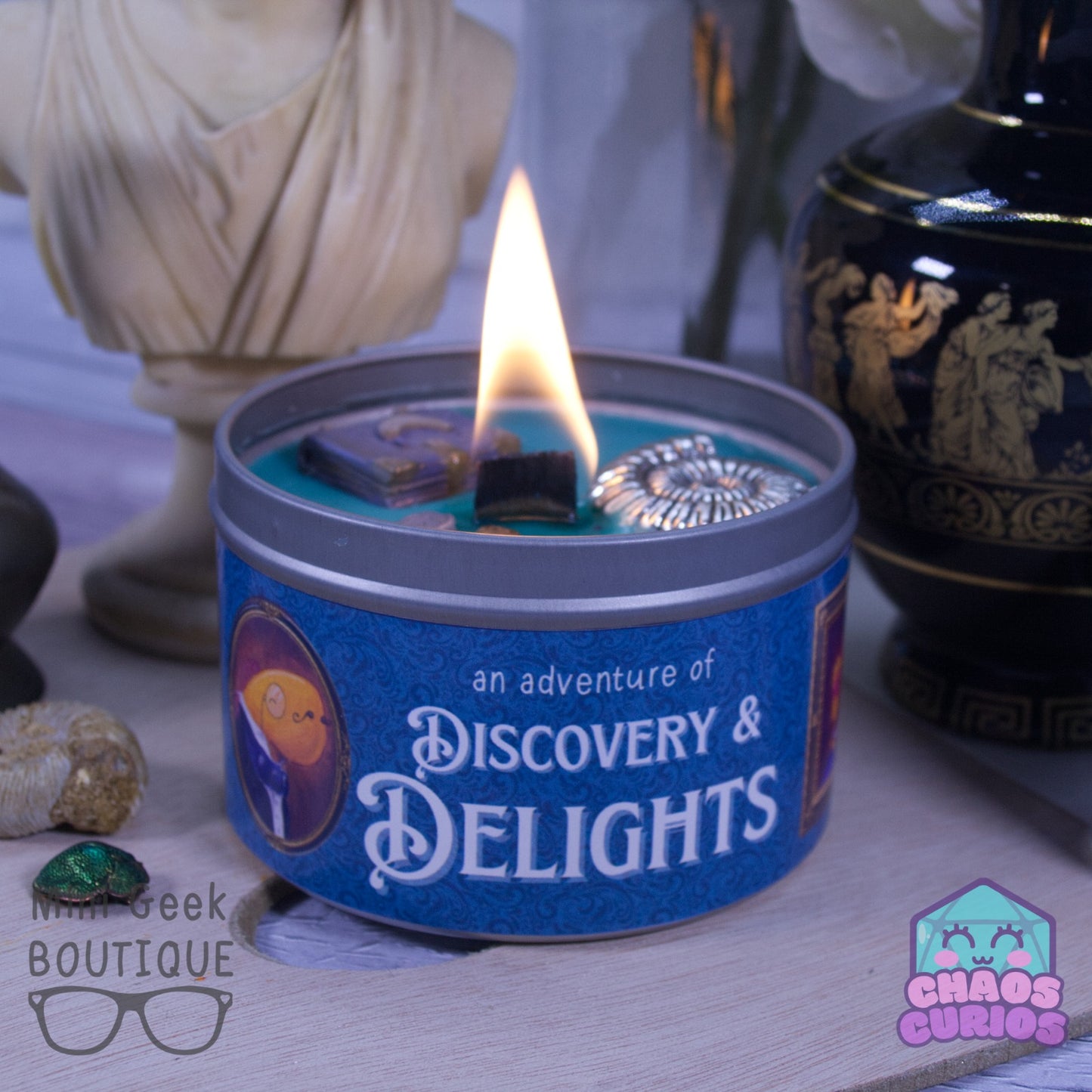 Discovery and Delights Candle by MGB and Chaos Curios