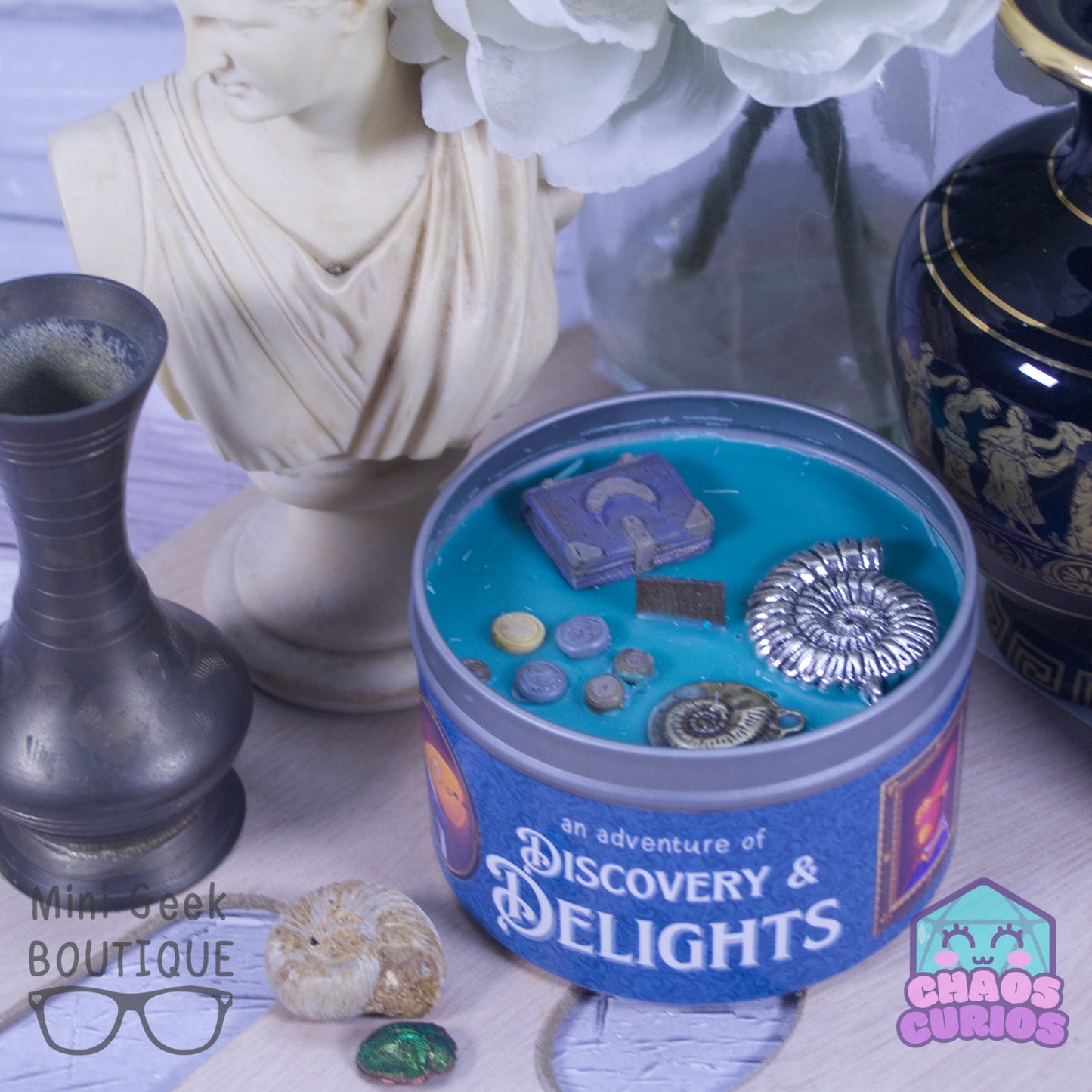 Discovery and Delights Candle by MGB and Chaos Curios