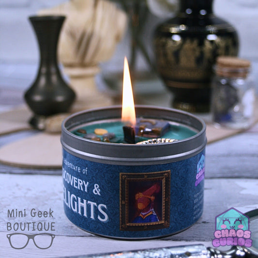 Discovery and Delights Candle by MGB and Chaos Curios