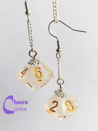 D10/% Earrings, Silver Finishing