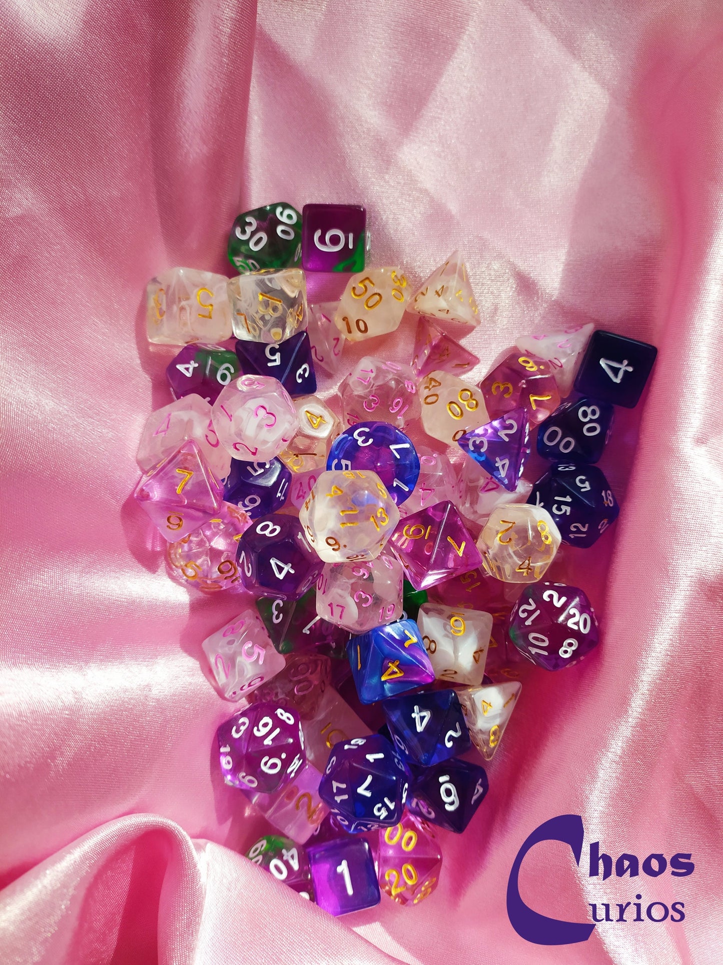 D10/% Moon Dice Earrings, Gold Finishing, Dnd Swag