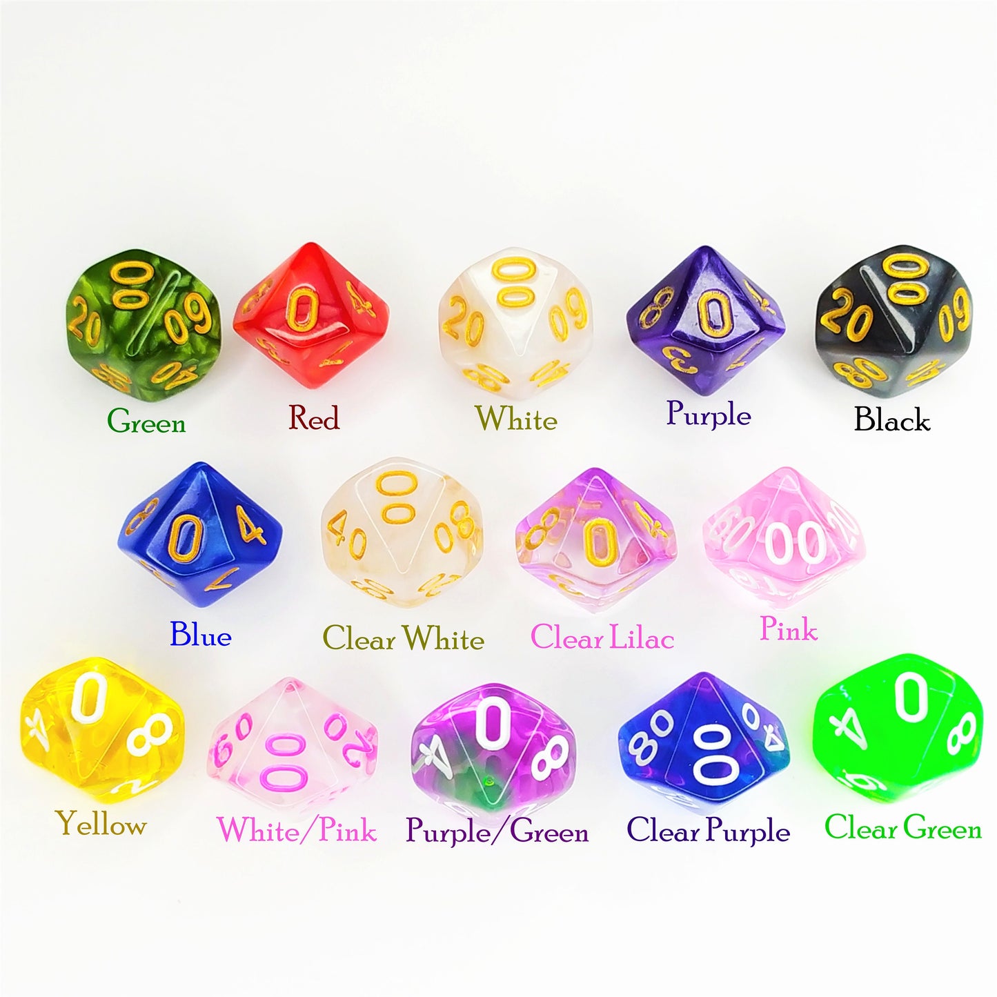 D10/% Dice Earrings, Gold Finishing, Dnd Swag