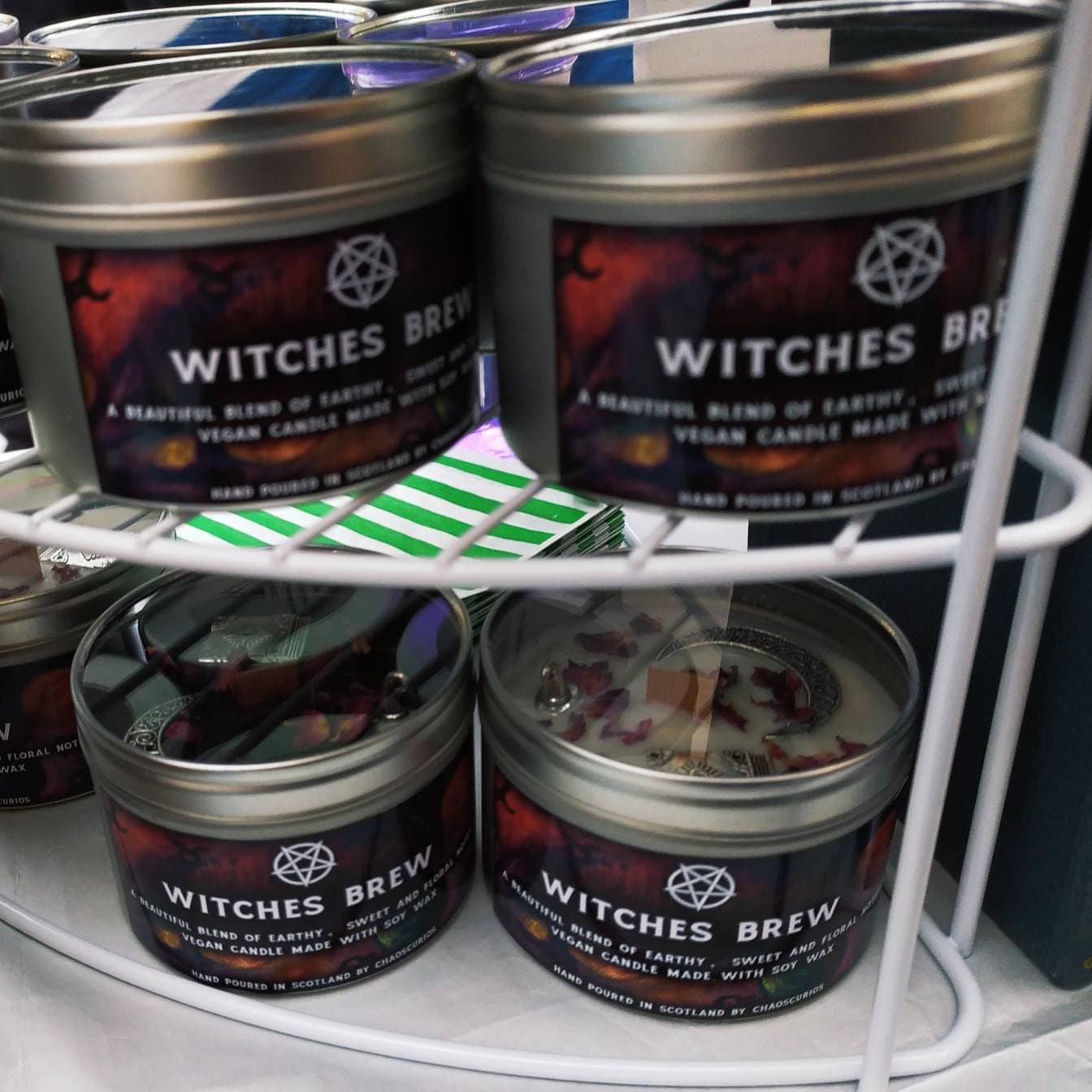 Witches Brew, Vegan Soy Candle, Witchy Aesthetic, Witchy Vibes, Moon Candle, Pentacle Candle, Pentagram Candle, Book of Spells, 35+ Hours